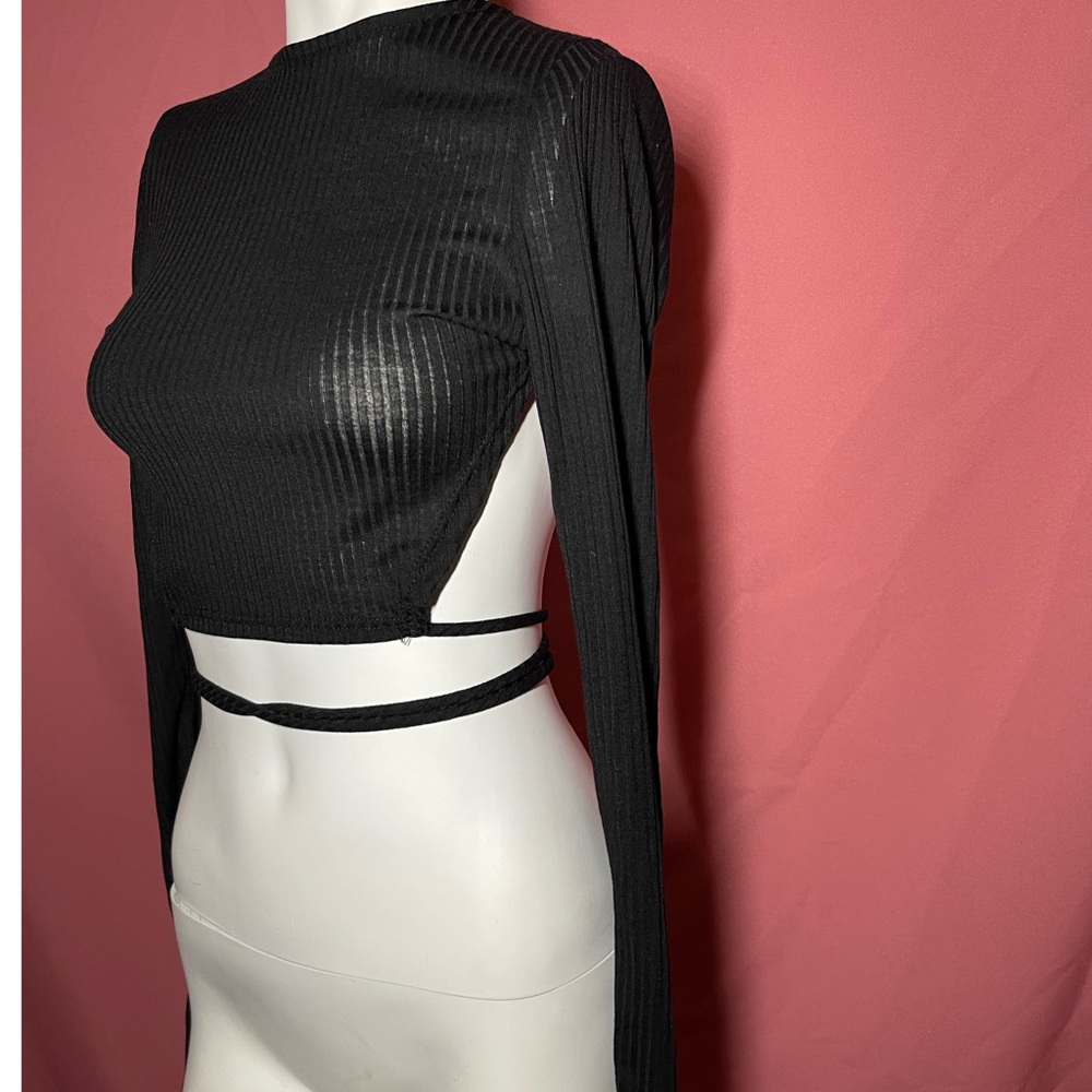 Sexy Crop top open back laced